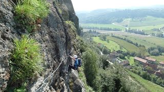 Klettersteig Ausgerutscht und ins Seil gefallen [upl. by Adikam]