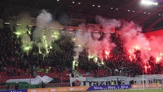 GKS Tychy  Ruch Chorzów great support choreography amp pyro [upl. by Cheston]