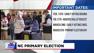 Early voting for NC primary election begins Thursday [upl. by Etnaud]