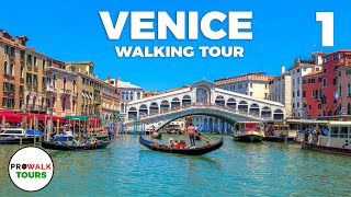 Venice Italy Walking Tour PART 1  4K 60fps  with Captions [upl. by Neerhtak]