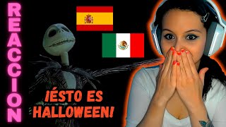 ESPAÑOLA REACCIONA a El extraño mundo de jack 🎃ESTO ES HALLOWEEN🎃 Latino vs castellano [upl. by Ghassan498]