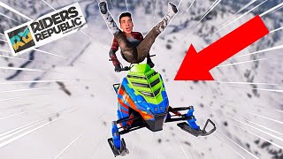 EXTREME SNOWMOBILE TRICKS Riders Republic [upl. by Harraf]