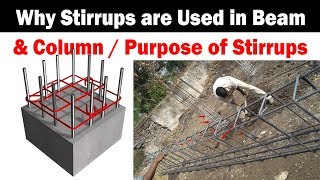 why stirrups are used in beam and column construction  purpose of stirrups [upl. by Aniad957]