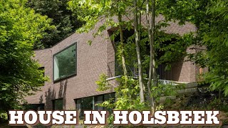 HOUSE IN HOLSBEEK  The Modern House is Fully Enveloped by Nature in a Forested Area in Belgium [upl. by Akehsat]