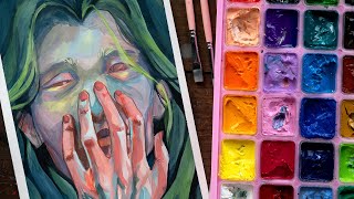 quotSchemesquot  HIMI Gouache Painting Process [upl. by Ivzt]