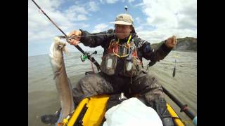 UK Kayak fishing in the Bristol Channel [upl. by Ellebasi]