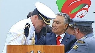 Portuguese president collapses during speech to military [upl. by Delcine]