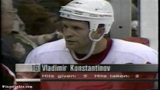 Vladimir Konstantinov Lays Out Peter Forsberg [upl. by Harewood]