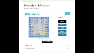 Solve Daily Numbrix 9 Puzzle 282024 ASMR [upl. by Swenson]