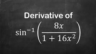 How to find derivative of arcsin8x1  16x  2  Derivative of Trigonometric Functions [upl. by Kristy]