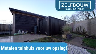 Metalen tuinhuis als oplossing voor al uw opslagproblemen  Zelfbouwcontainer Nederland [upl. by Niltiac]