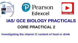 Food Test  Vitamin C  Science Excel [upl. by Hilaire952]