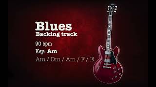 Blues Guitar Backing Track For Jamming Key A minor Playback 90 bpm for Guitar Am 2024 [upl. by Wendin]