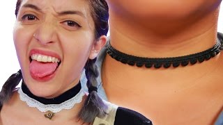 Necklace Haters Wear Chokers For The First Time [upl. by Ellehcen983]