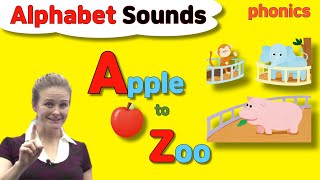 Letter Sounds  Alphabet A to Z  Pronunciation  Phonics for Kids [upl. by Piwowar]