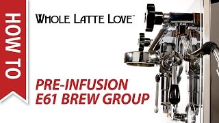 How To PreInfusion on E61 Brew Group Espresso Machines [upl. by Ardine]