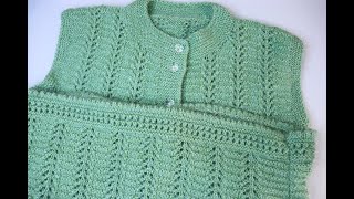 Ladies Half Jacket  Cardigan Knitting Measurement  Easy Ladies Cardigan Design [upl. by Leanor]