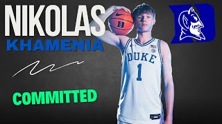 COMMIT 4Star Nikolas Khamenia Commits To Duke [upl. by Kendyl334]