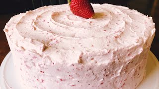 STRAWBERRY WHIPPED CREAM FROSTING recipe [upl. by Flynn]