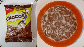 Kelloggs CHOCOS Recipe  chocos amp Milk [upl. by Ladd741]