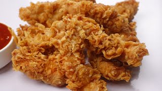 Crispy Chicken Strips KFC StyleQuick And Easy Recipe By Recipes Of The World [upl. by Coucher875]