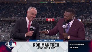 World Series MLB Commissioner Rob Manfred joins MLB on FOX crew ahead of Dodgers vs Yankees [upl. by Uhayile]