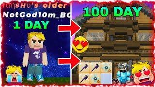 I Spent 100 DAYS  Skyblock Blockman Go [upl. by Ecirtnas]