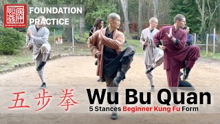 五步拳 · Wu Bu Quan 5 Stances Beginner Form  1 Section [upl. by Klarika]