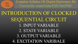 Lec102 Introduction of Clocked Sequential Circuit and its Important Terms DE or STLD  R K Classes [upl. by Noellyn]