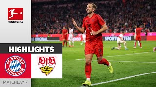 Unstoppable Kane Scores Hattrick  FC Bayern München  VfB Stuttgart 40  Highlights  Matchday 7 [upl. by Eirolav236]