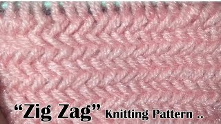 ZIG Zag Beautiful Knitting pattern Design 2018 [upl. by Eizzik]