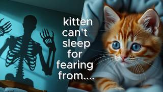 cute kitten cant sleep because fear from shadows😱 cat funny kitten monster ai pet viral [upl. by Yekciv424]