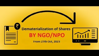 Dematerialisation of shares Sec 8 company  Impact on ngo of dematerialisation of shares [upl. by Anayek807]