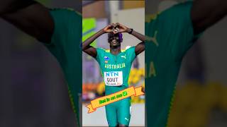 Gout Gout 🇦🇺 New U20 record tracknfield athletics under20 australia sprinter running new [upl. by Einnek726]