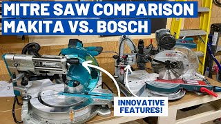 10quot Mitre Saw Comparison Bosch Glide CM10GD vs Makita LS1019L w Laser [upl. by Birdella]