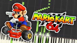 Mario Kart 64  Mario Raceway Theme Piano Tutorial Synthesia [upl. by Nigrom82]