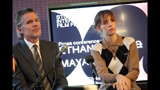 Press Conference with Ethan Hawke and Maya Hawke [upl. by Jarrow]