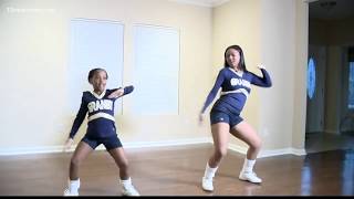 Sisters double dance routine goes viral [upl. by Sivartal779]