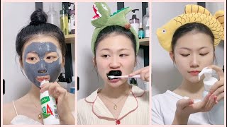 ASMR SKINCARE ROUTINE ✨✨抖音中文自理ASMR视频 [upl. by Hameerak]