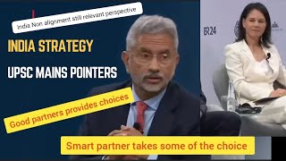 India Non Alignment Policy Exposed S jaishankar perspective Diplomacy Upsc mains pointers [upl. by Iaka43]