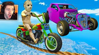 GTA V MOTOS vs SUPER CARROS fugindo do JASON com moto [upl. by Sholom701]