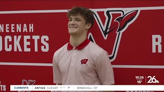 Neenahs Grant Dean signs National Letter of Intent for Wisconsin [upl. by Noneek312]