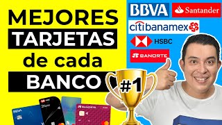 MEJORES TARJETAS de crédito de cada banco 🤩 BBVA Azul Santander Likeu HSBC2now Banamex Banorte [upl. by Elwaine507]