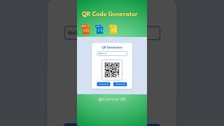 QR Code Generator 🛡️  JavaScript Mini Project Shorts JavaScript [upl. by Selima151]