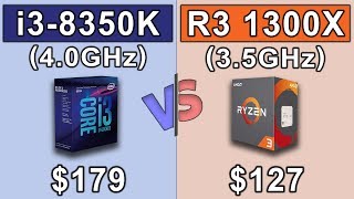 Ryzen 3 1300X vs i3 8350K  GTX 1060 and GTX 1080 Gaming Benchmarks [upl. by Lantha769]