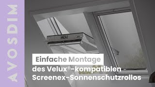 Installation eines Velux®kompatiblen ScreenSonnenschutzrollos für außen [upl. by Neerehs]