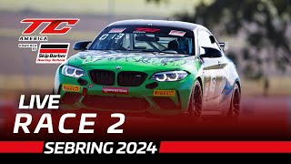 LIVE  Race 2  Sebring International Raceway  TC America powered by Skip Barber 2024 [upl. by Scever]