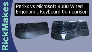 Perixx vs Microsoft 4000 Wired Ergonomic Keyboard Comparison [upl. by Hanae716]