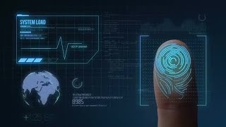 Finger Print Biometric Scanning Stock Motion Graphics [upl. by Anders]