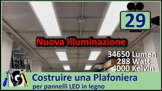 NUOVA Illuminazione  Come costruire una Plafoniera per Pannelli LED fai da te in legno [upl. by Silvers]